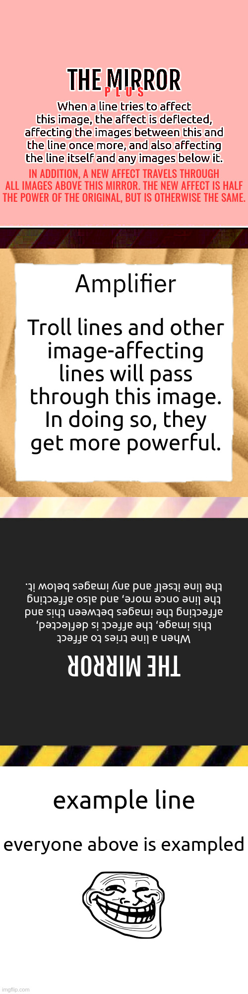 Particle-beam Weapon | image tagged in the mirror,amplifier,example line | made w/ Imgflip meme maker
