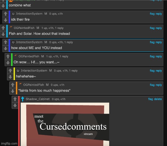 They're talking about having [[REDACTED]] | image tagged in cursed,comment | made w/ Imgflip meme maker
