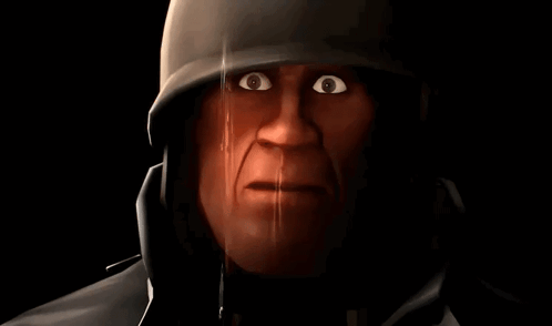 Soldier afraid Blank Meme Template