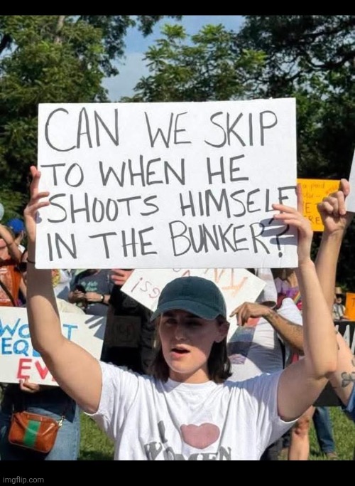 Skip to the bunker | image tagged in bunker,trump | made w/ Imgflip meme maker