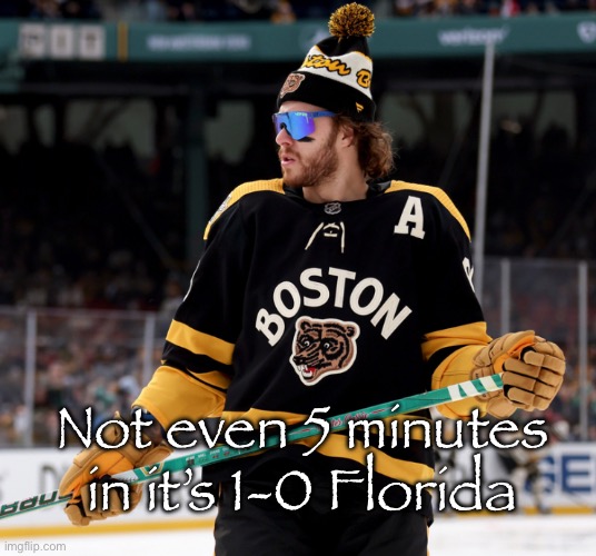 Stuart Skinner is gonna get traded | Not even 5 minutes in it’s 1-0 Florida | image tagged in pasta | made w/ Imgflip meme maker