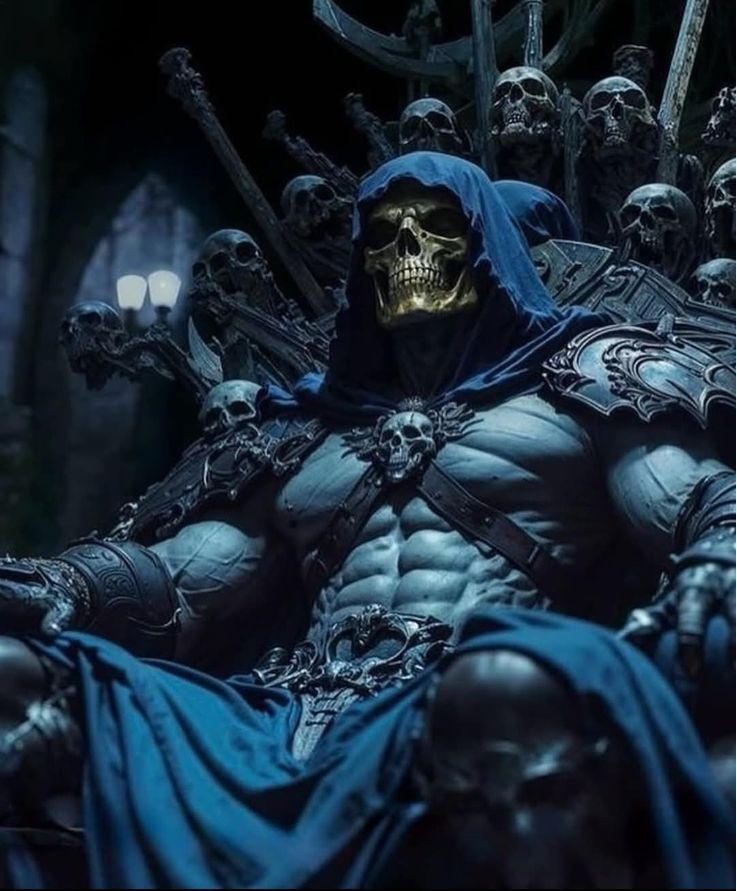 Skeletor chair Blank Meme Template