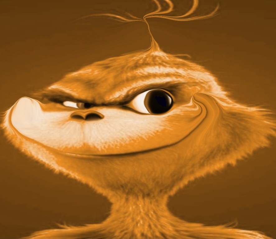 grinch but he's ate too many chicken nuggets Blank Meme Template