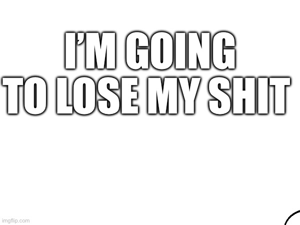 I’M GOING TO LOSE MY SHIT | made w/ Imgflip meme maker