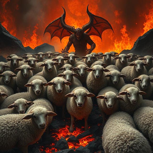 72 sheep in hell Blank Meme Template