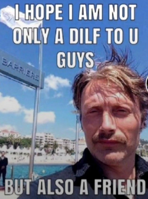 i hope i am not only a dilf to u guys but also a friend Blank Meme Template