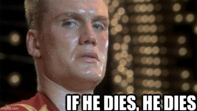 If He Dies | image tagged in if he dies | made w/ Imgflip meme maker
