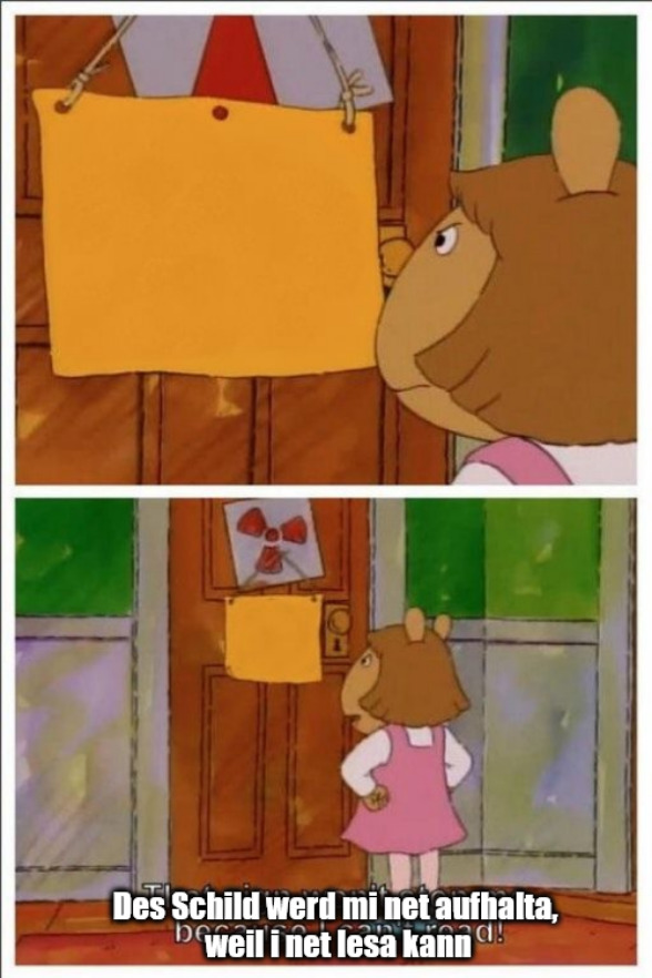 Des Schild wer mi not aufhalta Blank Meme Template