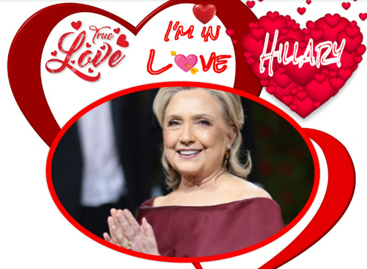 Hillary Heart Throb I'm in Love Blank Meme Template