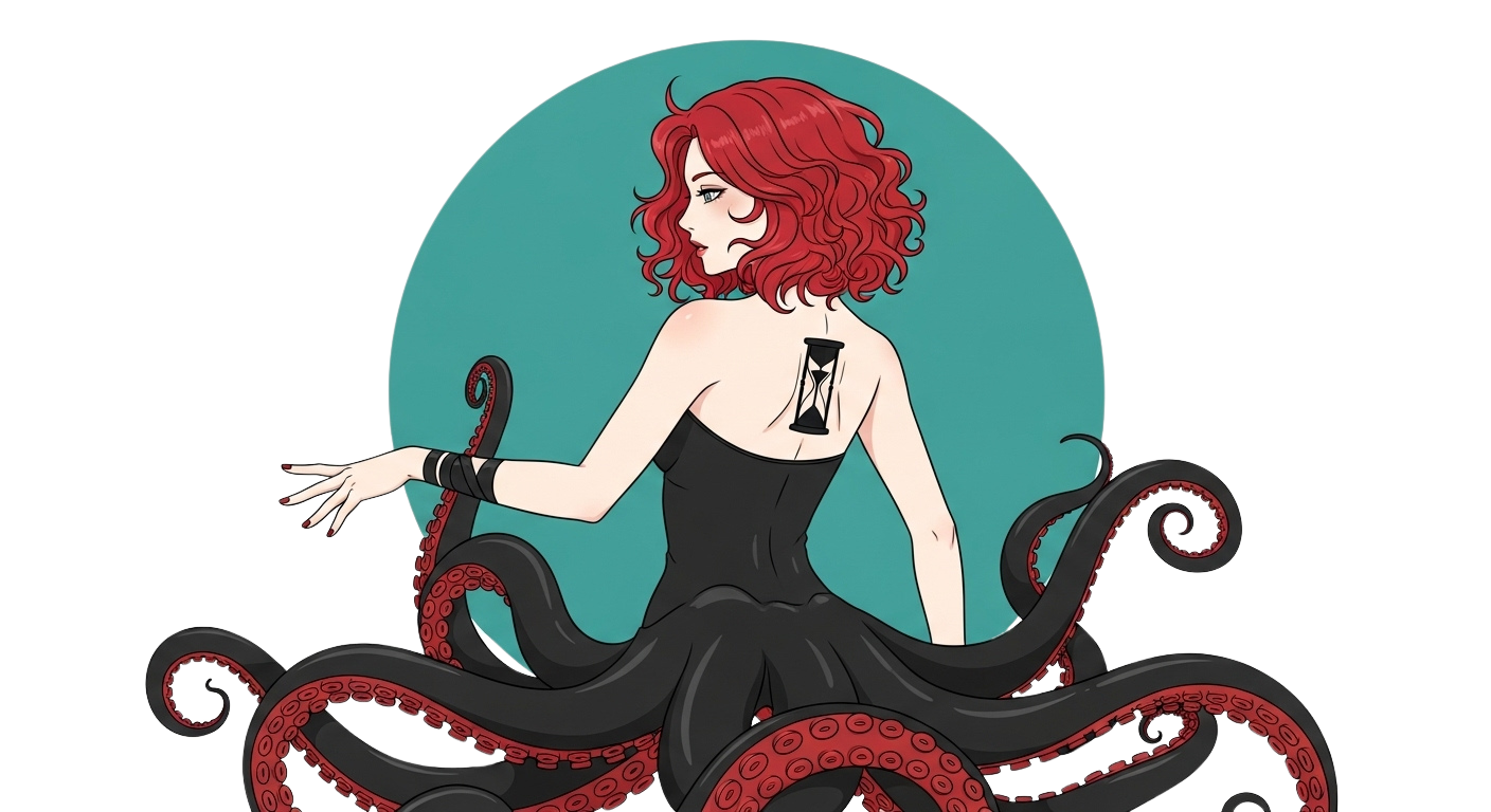 redhead octopus Blank Meme Template
