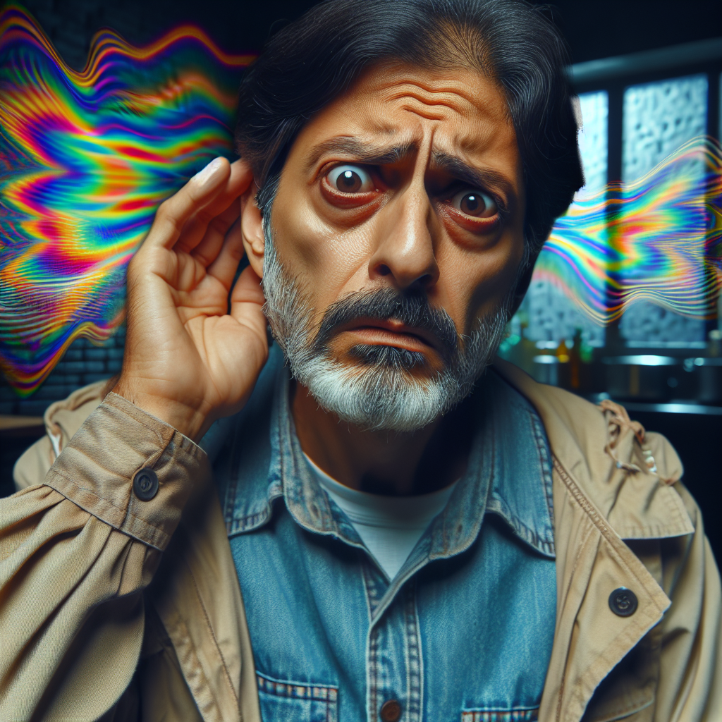 Man whose definitely tripping, thinks he hears something but dou Blank Meme Template