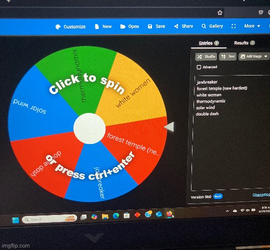 Letting the wheel decide my next hard demon | made w/ Imgflip meme maker