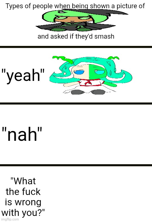 Imagine having more than one oc | image tagged in would they smash | made w/ Imgflip meme maker