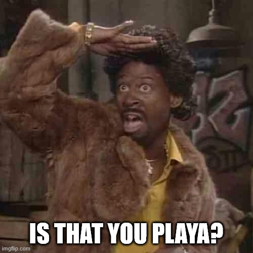 Is that you playa | IS THAT YOU PLAYA? | image tagged in is that you playa | made w/ Imgflip meme maker