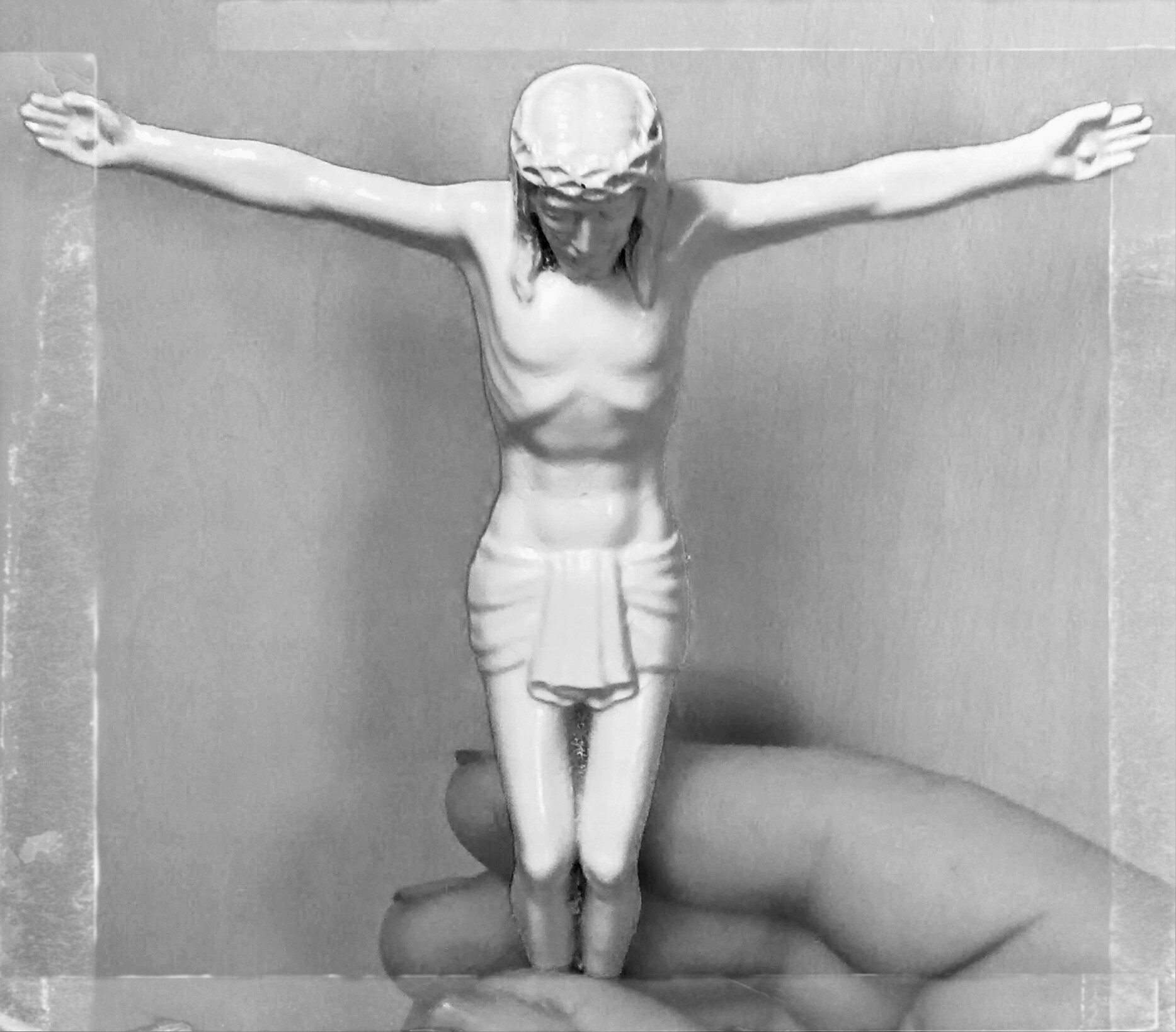 Praise White Jesus Blank Meme Template