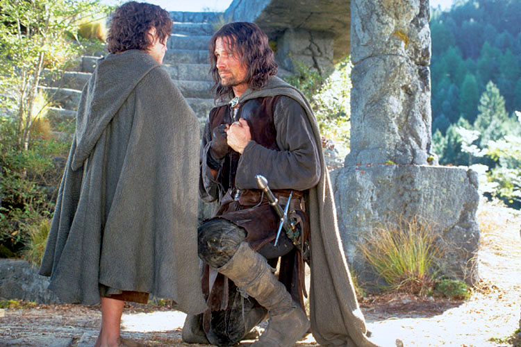 Aragorn pledging Frodo LotR Blank Meme Template
