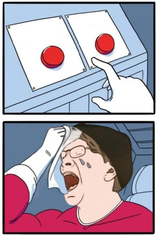 Two button crywalker Blank Meme Template