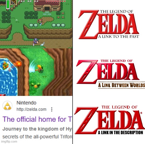 The Potential Zelda Trilogy | A LINK IN THE DESCRIPTION | image tagged in the legend of zelda | made w/ Imgflip meme maker