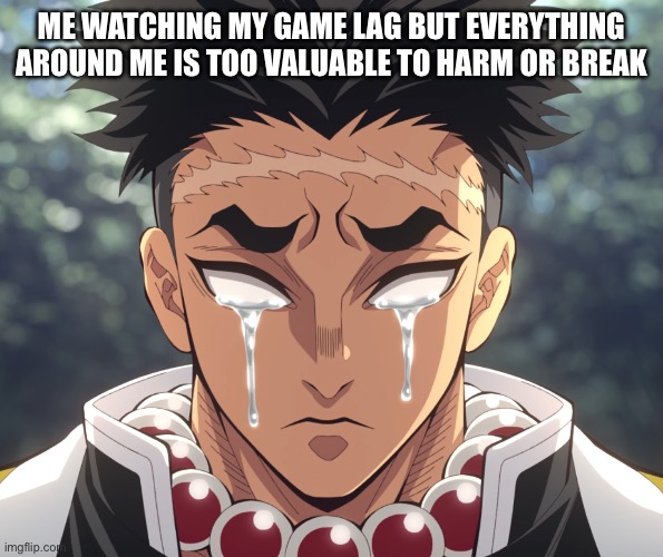 Me fr | ME WATCHING MY GAME LAG BUT EVERYTHING AROUND ME IS TOO VALUABLE TO HARM OR BREAK | image tagged in lag,relatable,relatable memes | made w/ Imgflip meme maker
