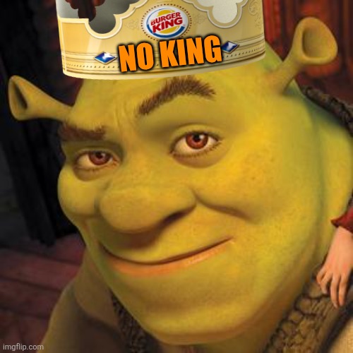 Shrek Sexy Face | NO KING | image tagged in shrek sexy face | made w/ Imgflip meme maker