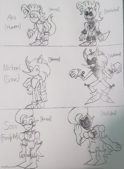 The  puppets of ERROR_404 ('25 Retake) | image tagged in horrorbrew,exe,drawing | made w/ Imgflip meme maker