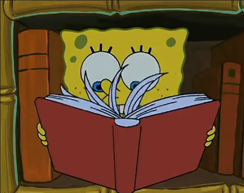 spongebob reading Blank Meme Template