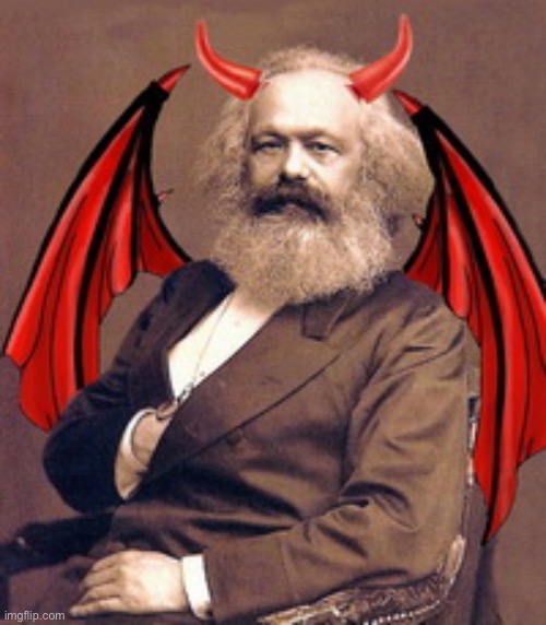 Devil Karl Marx aka Satan Claus | image tagged in devil karl marx,communism,satan,santa claus,devil,karl marx | made w/ Imgflip meme maker