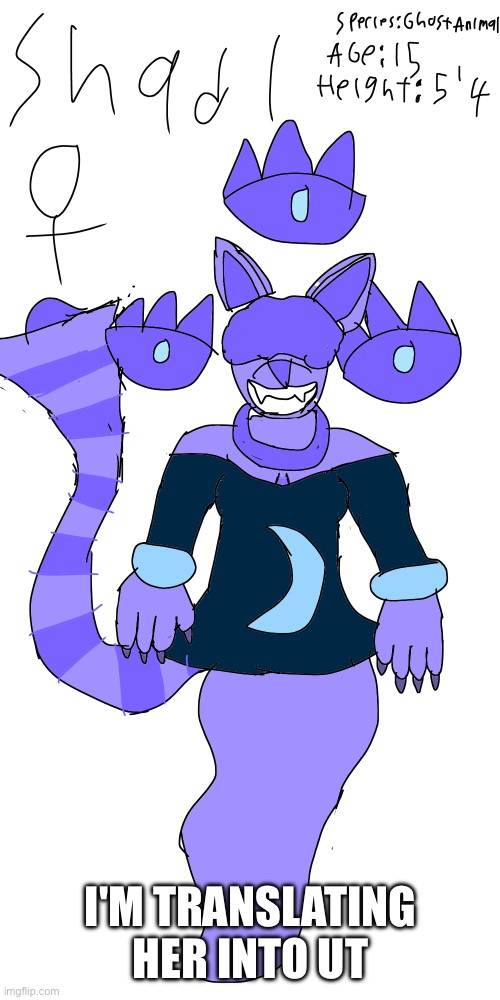 After being trapped in the Obsolete Dimension for so long, Shadi has returned! | I'M TRANSLATING HER INTO UT | made w/ Imgflip meme maker