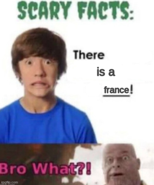 Scary facts | is a; france | image tagged in scary facts | made w/ Imgflip meme maker