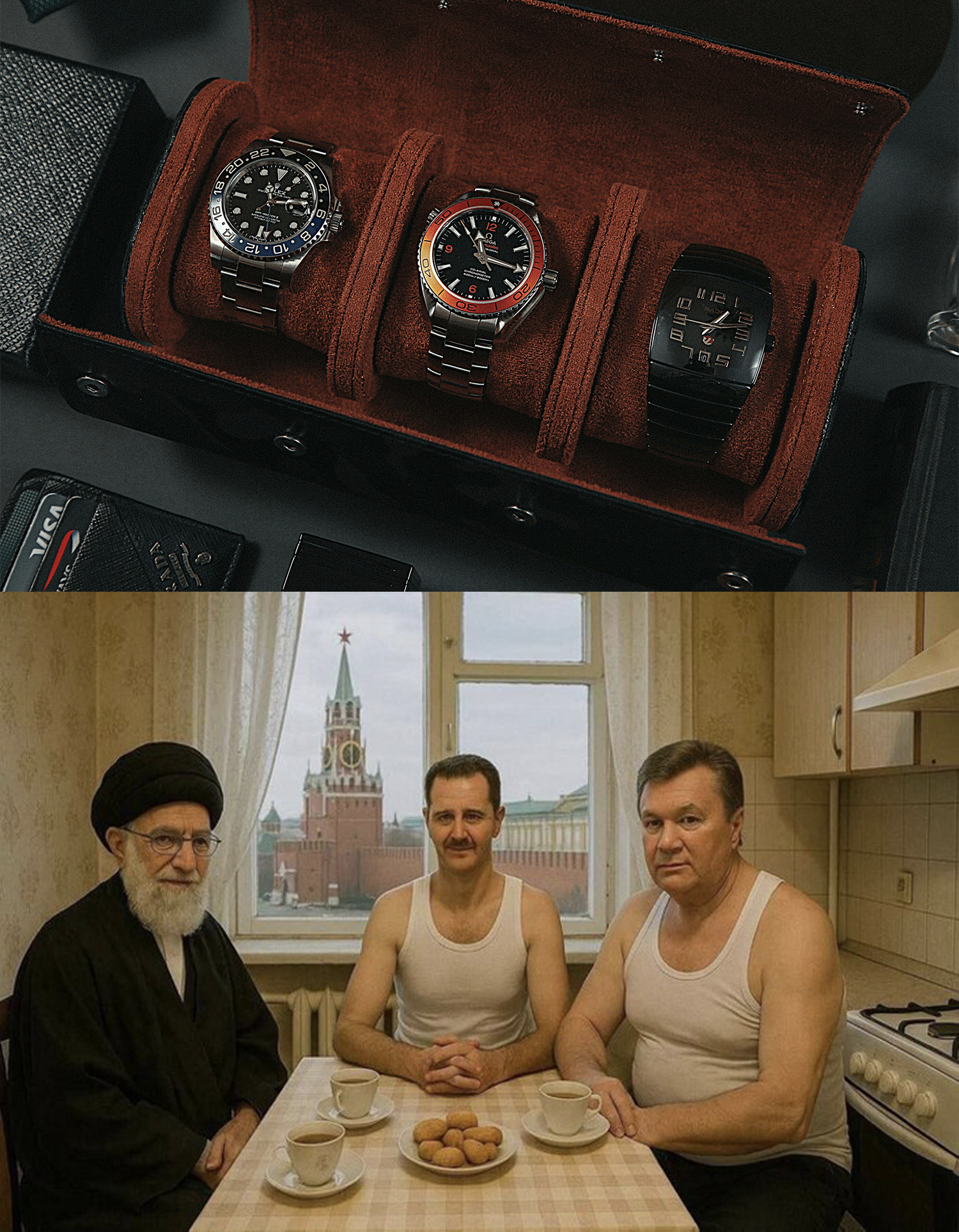 Watches Putin khamenei yanukovich Blank Meme Template