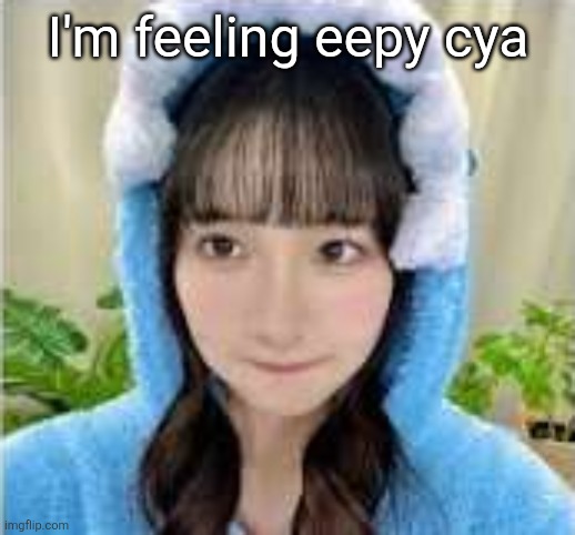 brainless  goober | I'm feeling eepy cya | image tagged in brainless goober | made w/ Imgflip meme maker