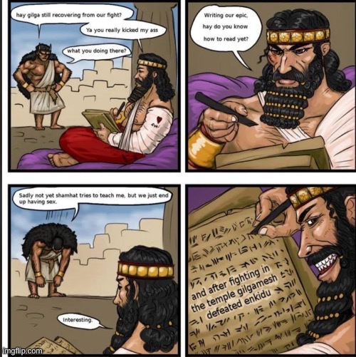 image tagged in gilgamesh,epic,saga,historical meme,memes | made w/ Imgflip meme maker