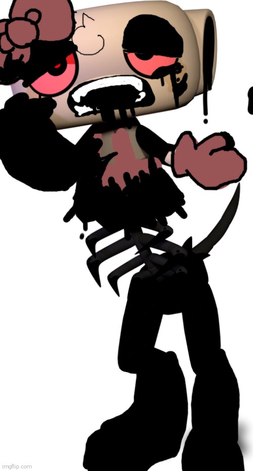 (Dandy's Cozy World AU) "My Tummy Hurts...." (This is How Twisted Shelly Looks in My AU) | image tagged in twisted shelly,i feel bad for her | made w/ Imgflip meme maker