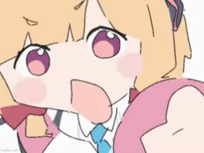 Momoi racist | image tagged in momoi racist,blue archive | made w/ Imgflip meme maker
