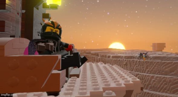 Chilling at sunset | made w/ Imgflip meme maker