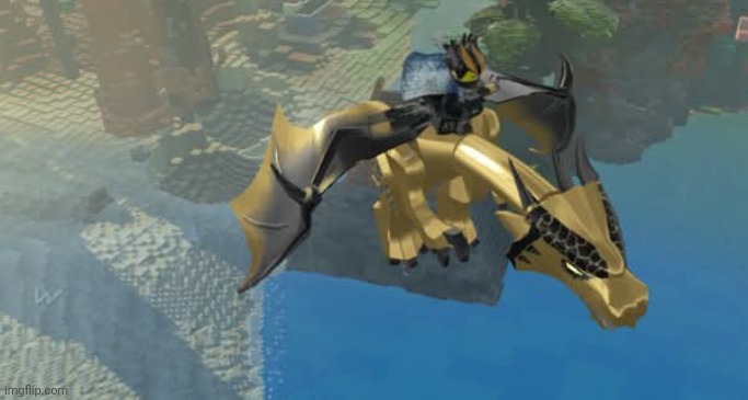 Flying on a golden dragon | made w/ Imgflip meme maker