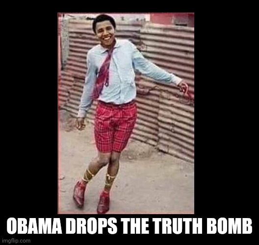 OBAMA GAY | OBAMA DROPS THE TRUTH BOMB | image tagged in obama gay | made w/ Imgflip meme maker