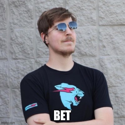 Mr. Beast | BET | image tagged in mr beast | made w/ Imgflip meme maker