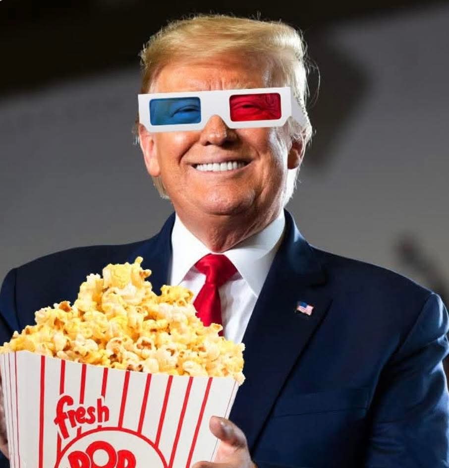 Popcorn Trump Blank Meme Template