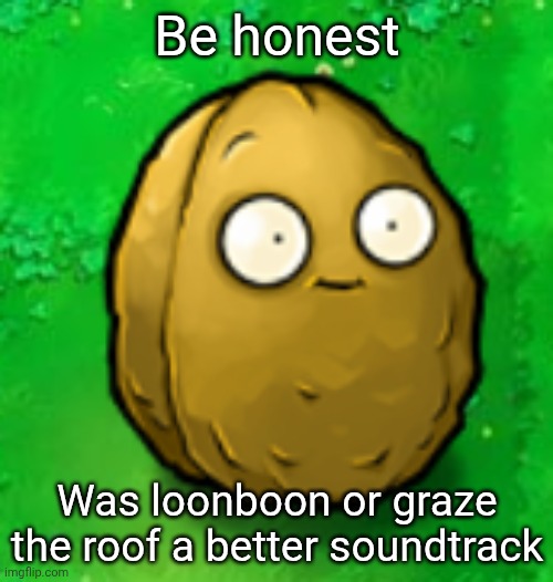 Both are fire but I prefer graze the roof | Be honest; Was loonboon or graze the roof a better soundtrack | image tagged in wall-nut | made w/ Imgflip meme maker