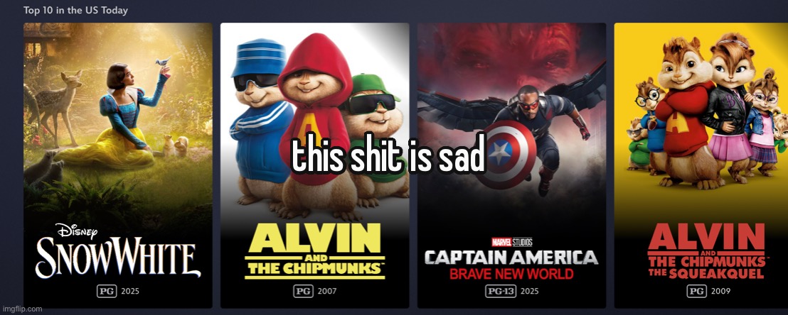fucking Alvin and the Chipmunks on Disney+ :skull: | image tagged in wtf,disney | made w/ Imgflip meme maker
