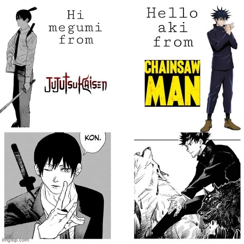 image tagged in memes,jjk,chainsaw man,anime,manga | made w/ Imgflip meme maker