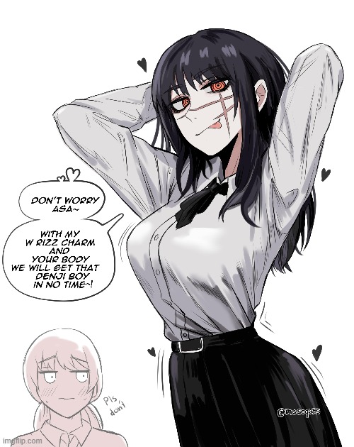 now goon. | image tagged in memes,yoru,asa mitaka | made w/ Imgflip meme maker
