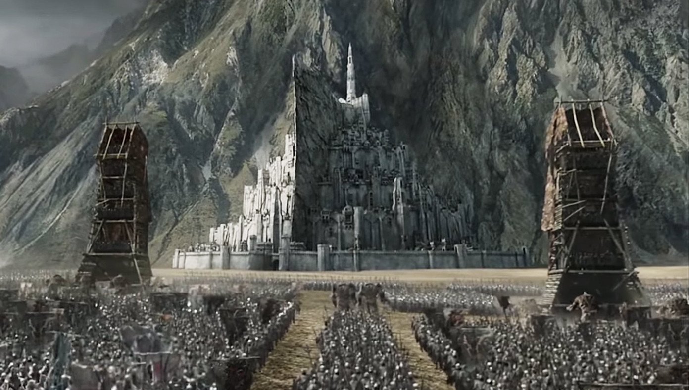 Orcs March on Minas Tirith in response to Aragorn Blank Meme Template