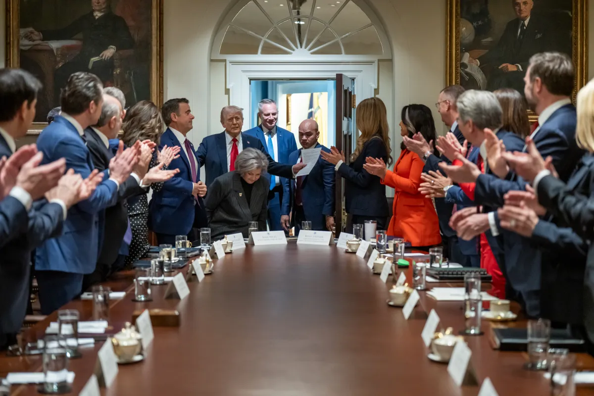 Trump Cabinet Meeting Blank Meme Template