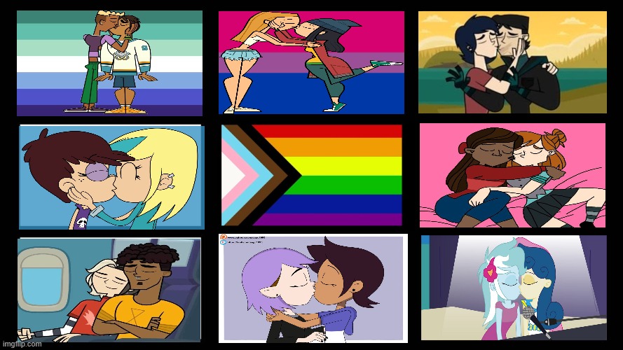 My Favorite LGBTQ Couples | image tagged in total drama,the owl house,the loud house | made w/ Imgflip meme maker