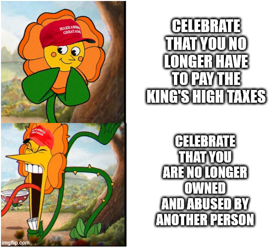 To all the Juneteenth haters... | CELEBRATE THAT YOU NO LONGER HAVE TO PAY THE KING'S HIGH TAXES; CELEBRATE THAT YOU ARE NO LONGER OWNED AND ABUSED BY ANOTHER PERSON | image tagged in independence day is great,juneteenth is great too | made w/ Imgflip meme maker