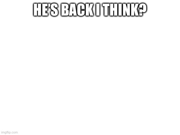 HE’S BACK I THINK? | image tagged in sans | made w/ Imgflip meme maker