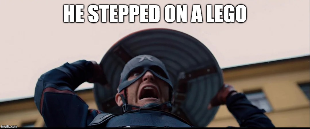 That Lego Gon Get It | HE STEPPED ON A LEGO | image tagged in john walker | made w/ Imgflip meme maker