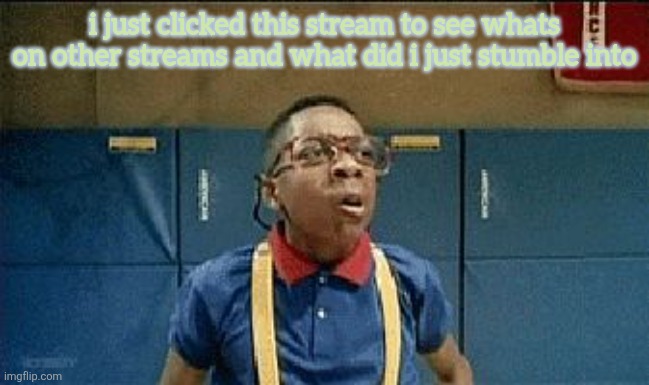 what (you came in at a BAD time… -Spinel) | i just clicked this stream to see whats on other streams and what did i just stumble into | image tagged in school nerd weird look | made w/ Imgflip meme maker